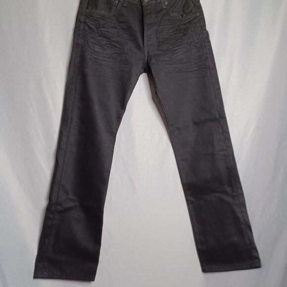 Men's Slim Straight Black Jeans - Picture 6 of 9